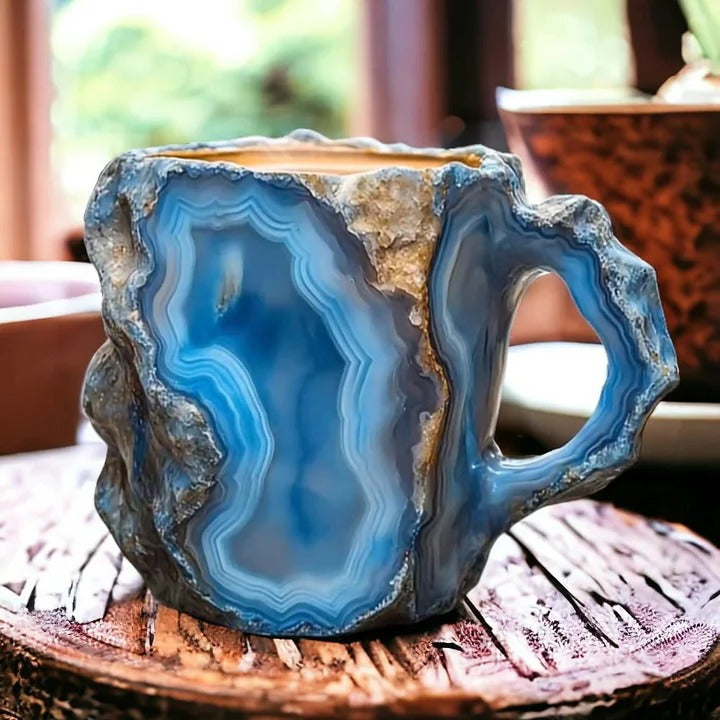 Elegant Mineral Crystal Coffee Mug with Unique Design for Stylish Sipping