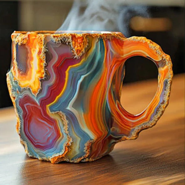 Elegant Mineral Crystal Coffee Mug with Unique Design for Stylish Sipping