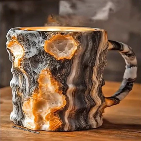 Elegant Mineral Crystal Coffee Mug with Unique Design for Stylish Sipping