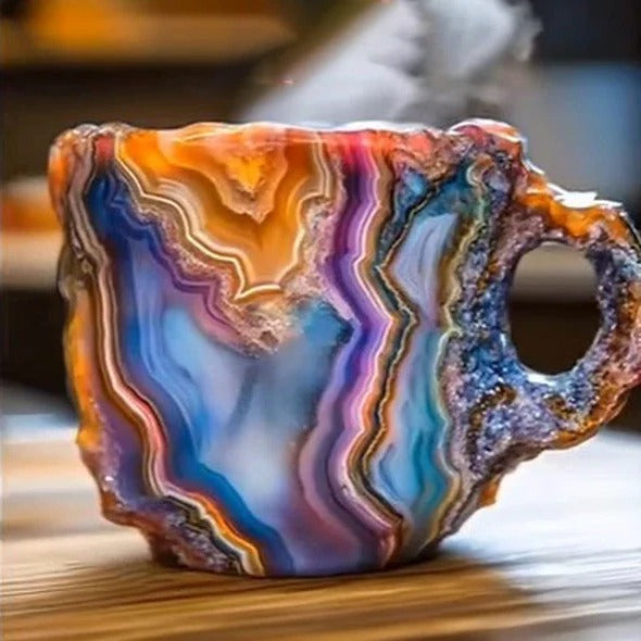 Elegant Mineral Crystal Coffee Mug with Unique Design for Stylish Sipping