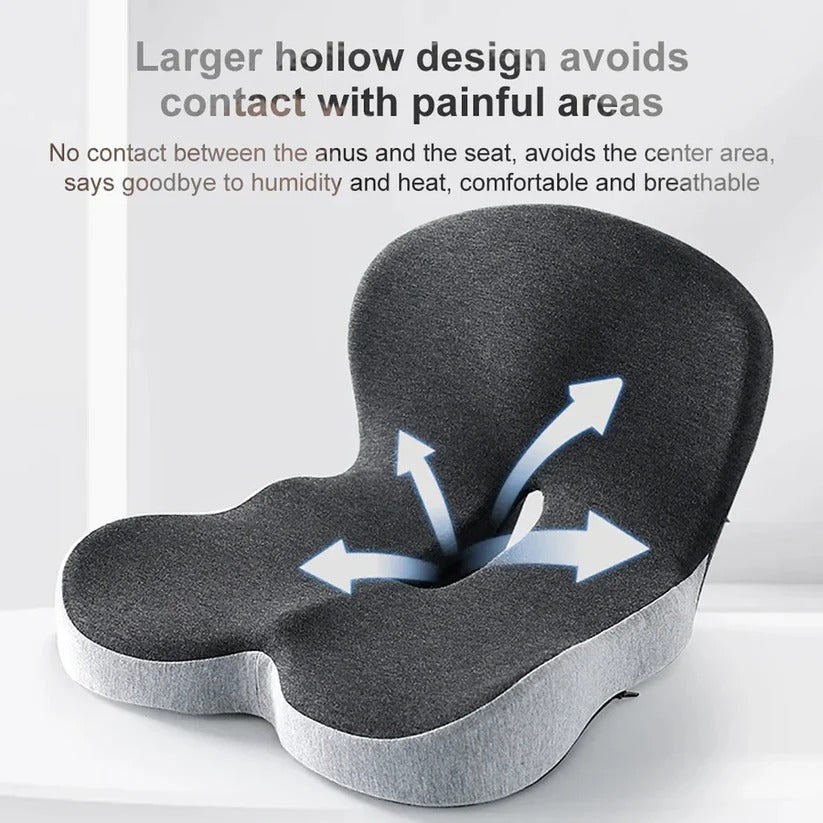 Ergonomic Lumbar Support Pillow | Memory Foam Back Support Cushion for Office Chair Comfort