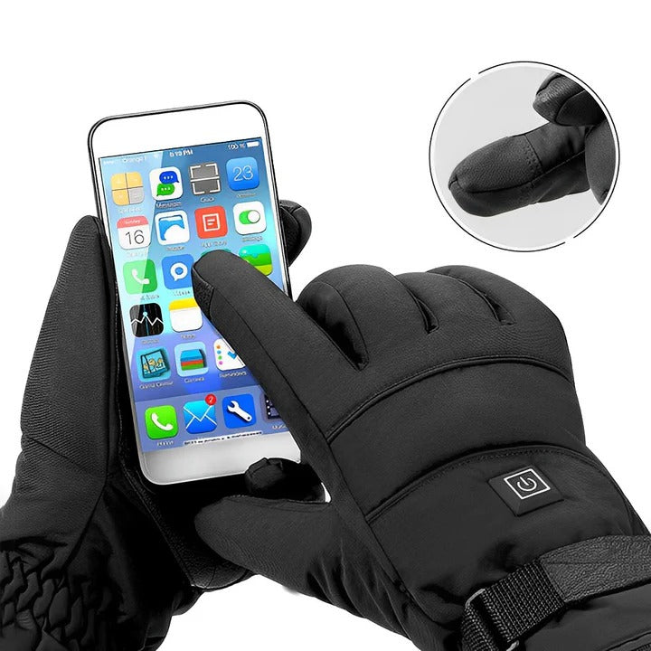 Heated Gloves | Rechargeable Electric Gloves with Adjustable Heat Levels | Water-Resistant Design for Ultimate Warmth