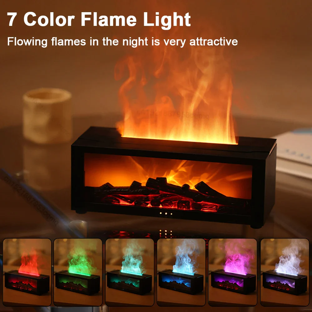 Home Comfort | Air Humidifier and Purifier with Realistic Flame Effect | Aromatherapy Ready for Enhanced Relaxation