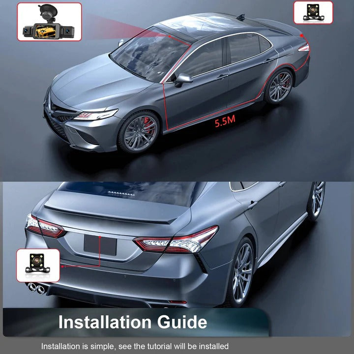 Multi-Camera Dash Cam 4 Channel Recording System
