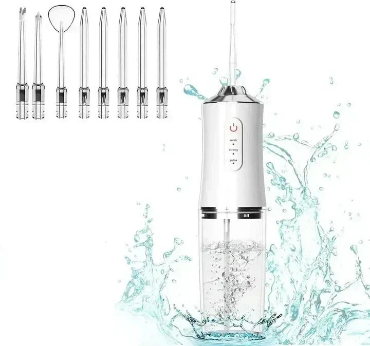 Oral Care Essentials | Rechargeable Water Flosser with High-Pressure Pulsations | Deep Cleaning for Healthier Gums
