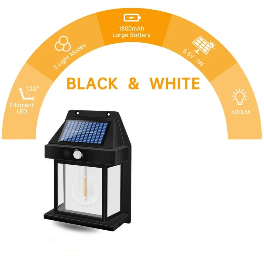 Outdoor Wall Light Solar Motion Sensor Lamp