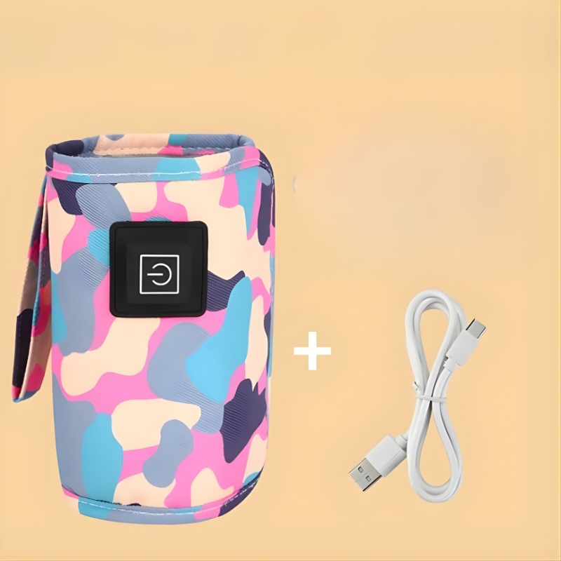 Portable Bottle Warmer | USB-Powered Baby Bottle Heater with Adjustable Temperature | Travel-Friendly Solution for On-the-Go Parents