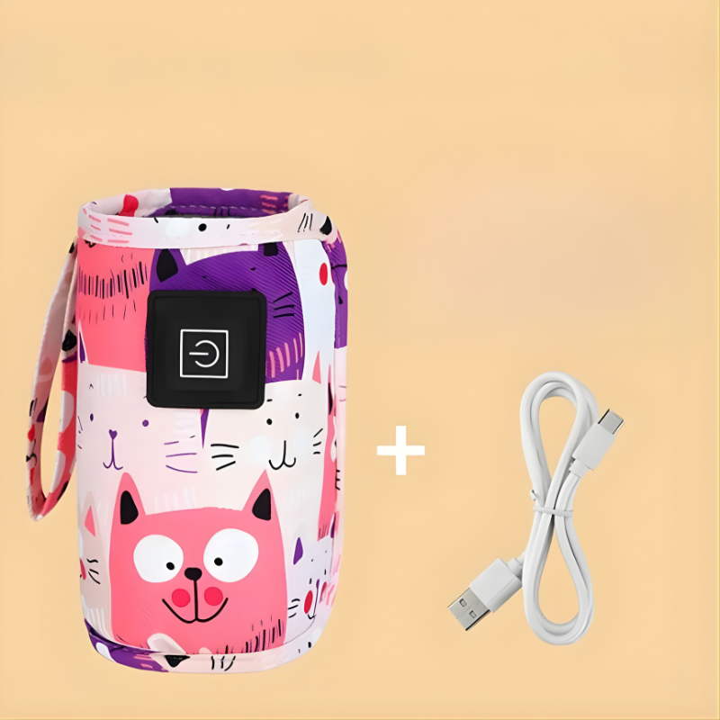 Portable Bottle Warmer | USB-Powered Baby Bottle Heater with Adjustable Temperature | Travel-Friendly Solution for On-the-Go Parents