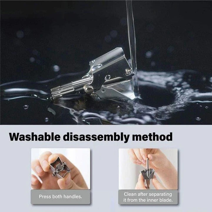 Precision Grooming | Nose Hair Trimmer for Men with Ergonomic Grip | Safe Manual Tool for Easy Trimming of Nose and Ear Hair
