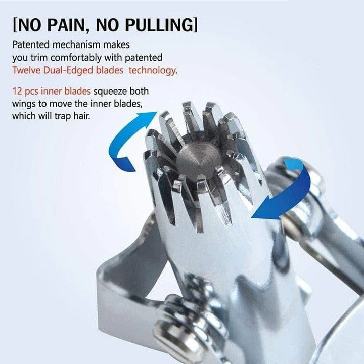 Precision Grooming | Nose Hair Trimmer for Men with Ergonomic Grip | Safe Manual Tool for Easy Trimming of Nose and Ear Hair