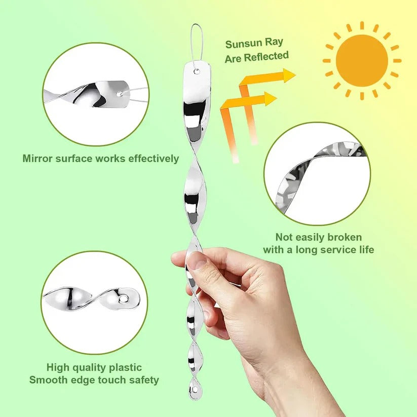 Reflective Bird Spiral Rod Outdoor Hanging Device