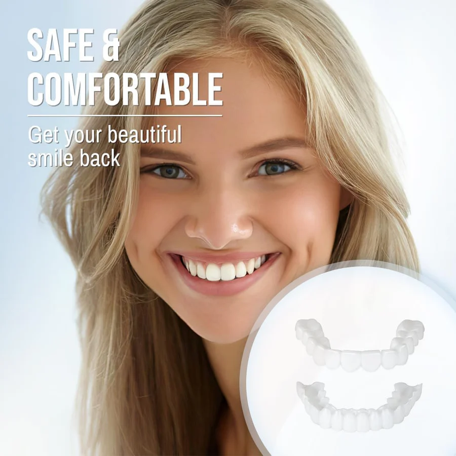 Smile Enhancer | Full Dental Veneer Kit with Adjustable Fit | Natural Look for Instant Confidence