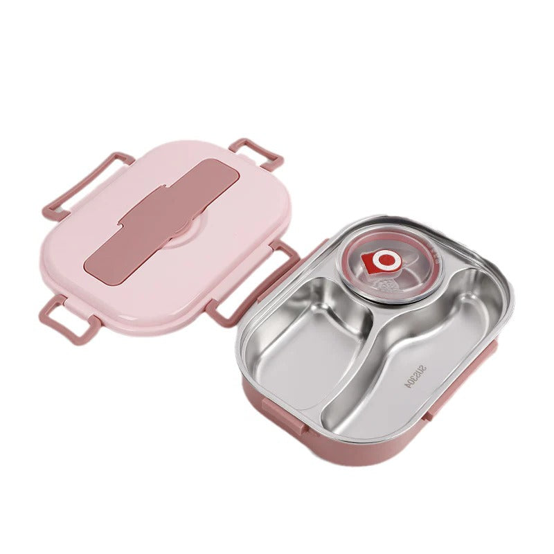 Stainless Steel Bento Lunch Box with 4 Compartments | Insulated Design for Fresh Meals on the Go