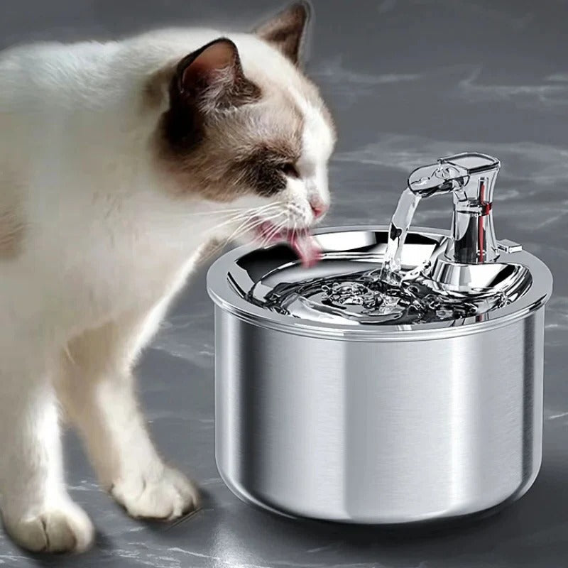 Stainless Steel Cat Water Fountain 2.1L with Motion Sensor